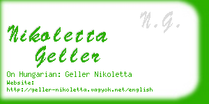 nikoletta geller business card